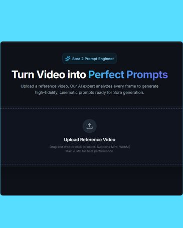 Video to Sora Prompt Generator Tool